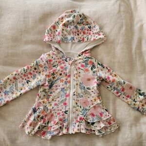 Little Sleepies Plat Floral Hooded Toddler Jacket